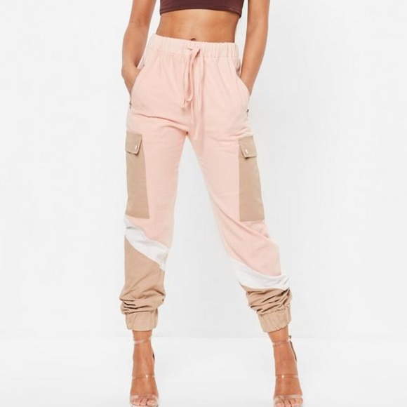 missguided pink cargo pants